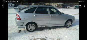 1 039 р. Пороги накладки GT  Лада 2110 - Приора ( 2170,  2171,  2172) (Текстурная поверхность)  с доставкой в г. Кемерово. Увеличить фотографию 8