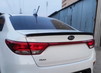 1 459 р. Лип спойлер RA KIA Rio 4 FB дорестайлинг седан (2016-2020) (Неокрашенный)  с доставкой в г. Кемерово. Увеличить фотографию 7