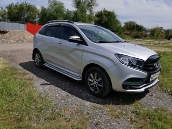 7 949 р. Рейлинги Petroil Tuning  Лада XRAY (2016-2022) (Серебристый муар)  с доставкой в г. Кемерово. Увеличить фотографию 8