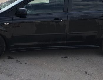 1 439 р. Пороги накладки Autodemic (установка под штатный брызговик)  Ford Focus  2 (2004-2011)  седан дорестайлинг, универсал дорестайлинг, хэтчбэк 5 дв. дорестайлинг, седан рестайлинг, универсал рестайлинг, хэтчбэк 5 дв. рестайлинг (Текстурная поверхность)  с доставкой в г. Кемерово. Увеличить фотографию 8