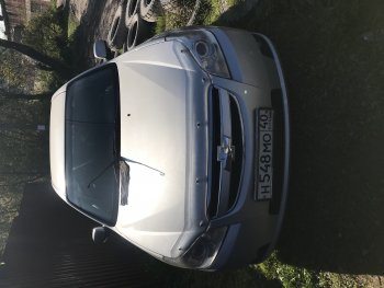 2 479 р. Дефлектор капота CA-Plastiс  Chevrolet Epica  V250 (2006-2012) (Шелкография серебро)  с доставкой в г. Кемерово. Увеличить фотографию 2