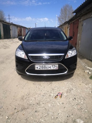 2 399 р. Вставка в центральную часть бампера SAT (с молдингом)  Ford Focus  2 (2007-2011) седан рестайлинг, универсал рестайлинг, хэтчбэк 3 дв. рестайлинг, хэтчбэк 5 дв. рестайлинг  с доставкой в г. Кемерово. Увеличить фотографию 2