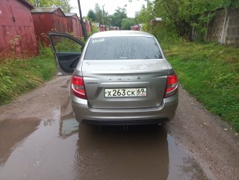 5 299 р. Задний бампер Стандартный Лада Гранта FL 2190 седан рестайлинг (2018-2025) (Неокрашенный)  с доставкой в г. Кемерово. Увеличить фотографию 2