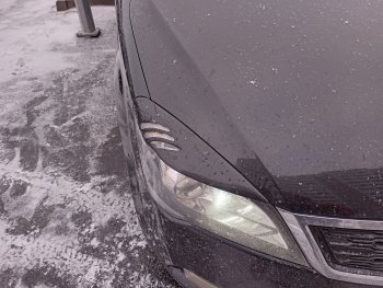 799 р. Реснички на фары KURAJ  KIA Ceed  1 ED (2006-2012) дорестайлинг универсал, дорестайлинг, хэтчбэк 5 дв., рестайлинг универсал, рестайлинг, хэтчбэк 5 дв. (Неокрашенные)  с доставкой в г. Кемерово. Увеличить фотографию 4