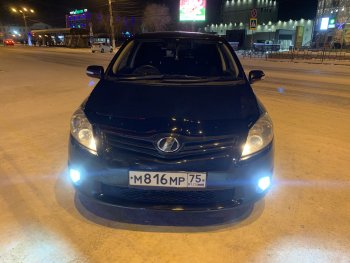 2 699 р. Дефлектор капота CA-Plastiс Toyota Auris E150 хэтчбэк 5 дв. рестайлинг (2010-2012) (Classic черный, Без надписи)  с доставкой в г. Кемерово. Увеличить фотографию 3
