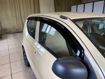 1 899 р. Ветровики дверей CA-Plastic  Suzuki Alto  HA36/36V (2014-2021) хэтчбек 5 дв. дорестайлинг (Classic полупрозрачный)  с доставкой в г. Кемерово. Увеличить фотографию 4