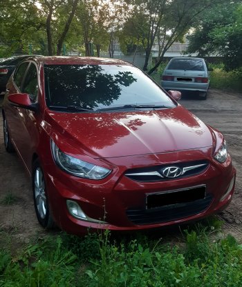 1 029 р. Реснички на фары Sniper  Hyundai Solaris  RBr (2010-2014) седан дорестайлинг, хэтчбэк дорестайлинг (Неокрашенные)  с доставкой в г. Кемерово. Увеличить фотографию 3