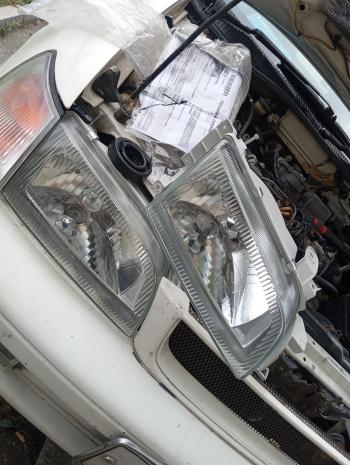 3 099 р. Правая фара (хрусталь) SAT Toyota Corona T190 седан дорестайлинг (1992-1994)  с доставкой в г. Кемерово. Увеличить фотографию 2