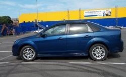 4 199 р. Пороги накладки FT  Ford Focus  2 (2004-2011)  седан дорестайлинг, универсал дорестайлинг, хэтчбэк 5 дв. дорестайлинг, седан рестайлинг, универсал рестайлинг, хэтчбэк 5 дв. рестайлинг (Неокрашенные)  с доставкой в г. Кемерово. Увеличить фотографию 4