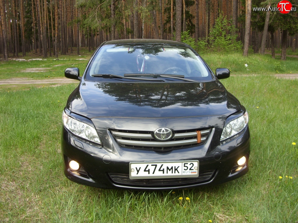 1 299 р. Комплект ресничек на фары Sport  Toyota Corolla  E150 (2006-2010) седан дорестайлинг (Неокрашенные)  с доставкой в г. Кемерово