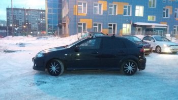 3 099 р. Пороги накладки Атланта  Chevrolet Lacetti  хэтчбек (2002-2013) (Неокрашенные)  с доставкой в г. Кемерово. Увеличить фотографию 2