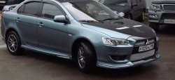 31 799 р. Пластиковый капот Evo Mitsubishi Lancer 10 CY седан дорестайлинг (2007-2010) (Неокрашенный)  с доставкой в г. Кемерово. Увеличить фотографию 8