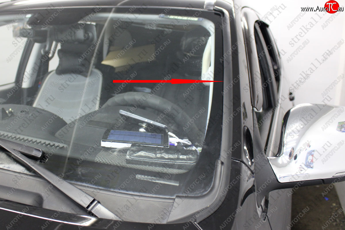 1 699 р. Водостоки (дефлектора) лобового стекла Стрелка 11 Foton Sauvana (2014-2020)  с доставкой в г. Кемерово