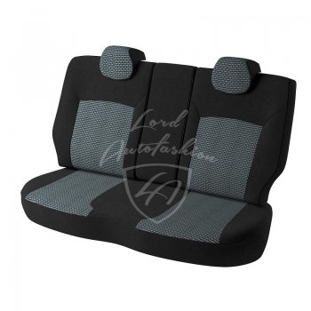 3 899 р. Чехлы для сидений (3 места) Lord Autofashion Дублин (жаккард) ГАЗ ГАЗель 3302 дорестайлинг шасси (1994-2002) (Черный, вставка Сеул серый)  с доставкой в г. Кемерово. Увеличить фотографию 2
