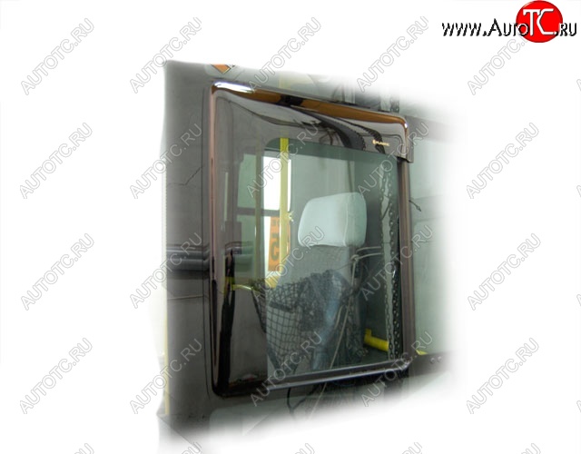 1 369 р. Дефлектора окон CA-Plastic  ГАЗ ГАЗель Next  A60,A63, A64 (2014-2021) автобус (Classic полупрозрачный, Без хром.молдинга)  с доставкой в г. Кемерово