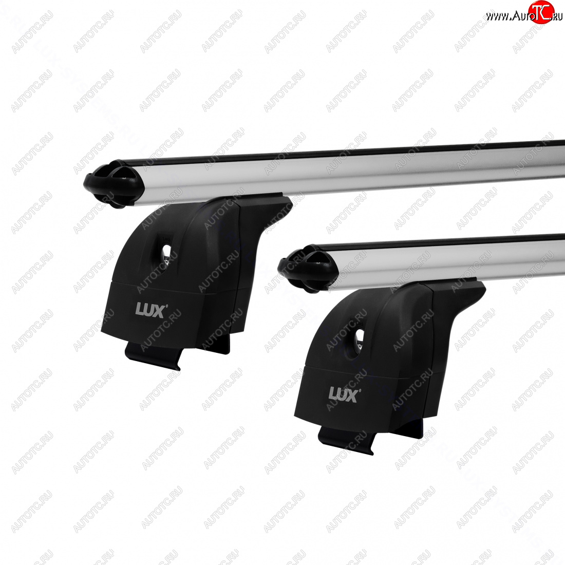 15 489 р. Багажник на крышу в штатные места LUX  Geely Tugella  FY11,HPBA4 (2019-2025) дорестайлинг, рестайлинг (дуги аэро-классик 130 см, с замком, серебро)  с доставкой в г. Кемерово