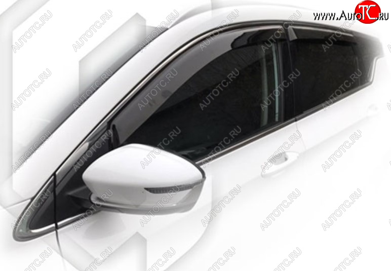 1 899 р. Дефлектора окон CA-Plastic Geely Coolray SX11 дорестайлинг (2018-2023) (Classic полупрозрачный, Без хром молдинга)  с доставкой в г. Кемерово