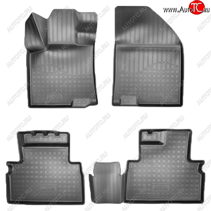 2 179 р. Коврики салонные Noplast (3D)  Geely Coolray  SX11 (2018-2023) дорестайлинг (Черные)  с доставкой в г. Кемерово