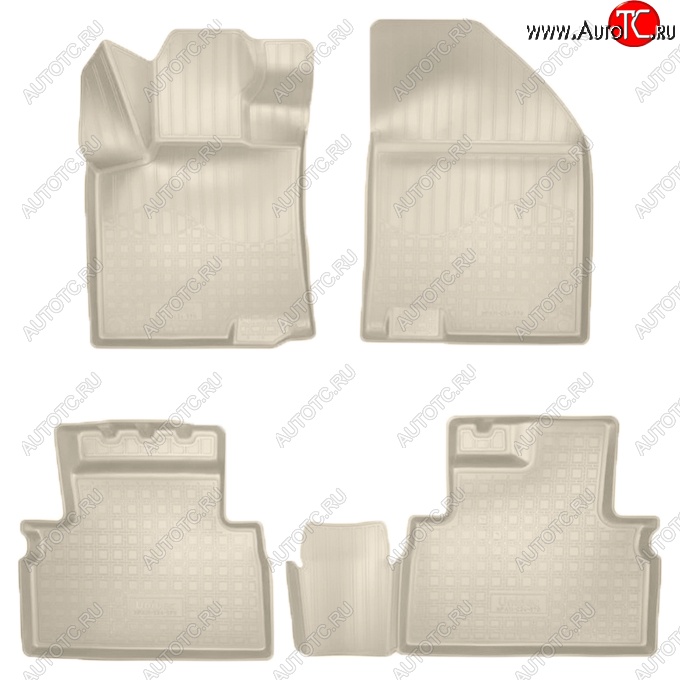 2 689 р. Коврики салонные Noplast (3D)  Geely Coolray  SX11 (2018-2023) дорестайлинг (Бежевые)  с доставкой в г. Кемерово
