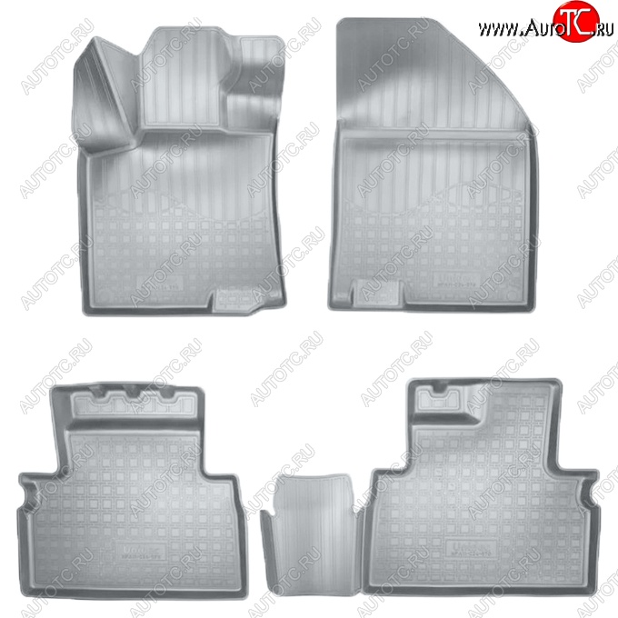 2 689 р. Коврики салонные Noplast (3D)  Geely Coolray  SX11 (2018-2023) дорестайлинг (Серые)  с доставкой в г. Кемерово