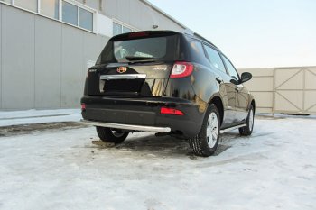 Защита заднего бампера Slitkoff (двойная радиусная, d57/42 мм) Geely Emgrand X7 (2015-2018) 1-ый рестайлинг