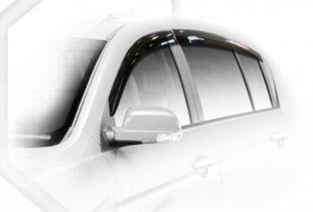 Дефлектора окон CA-Plastiс Geely Emgrand EC7 хэтчбек (2009-2016) (Classic полупрозрачный, Без хром.молдинга)