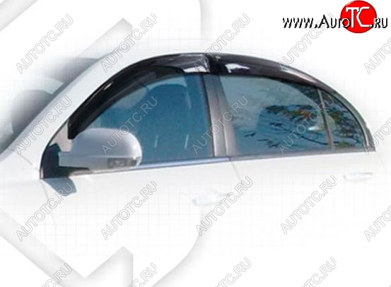 2 799 р. Дефлектора окон CA-Plastiс Geely Emgrand EC7 седан дорестайлинг (2009-2016) (Classic полупрозрачный, Без хром молдингов)  с доставкой в г. Кемерово