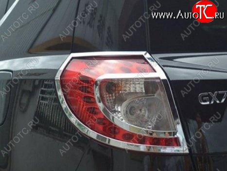 3 349 р. Накладки на фонари СТ Geely GX7 (2011-2015) (Неокрашенные)  с доставкой в г. Кемерово
