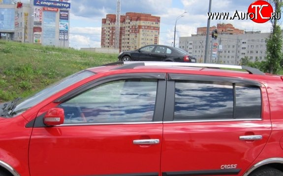 999 р. Комплект дефлекторов окон (ветровиков) 4 шт. Russtal Geely MK Cross (2011-2016)  с доставкой в г. Кемерово