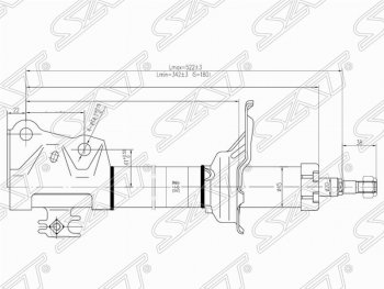 3 099 р. Амортизатор передний SAT (LH=RH)  Geely MK (2006-2015), Geely MK Cross (2011-2016), Toyota Echo  XP10 (1999-2002), Toyota Funcargo (2002-2005), Toyota Ist  XP60 (2001-2005), Toyota Platz ( рестайлинг) (1999-2005), Toyota Probox (2002-2014), Toyota Succeed (2002-2014), Toyota Vitz  XP10 (1998-2001), Toyota WILL (2001-2025), Toyota Yaris  XP10 (1999-2005)  с доставкой в г. Кемерово. Увеличить фотографию 1