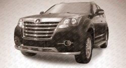 Одинарная защита переднего бампера из трубы диаметром 57 мм Slitkoff Great Wall Hover H3 (2014-2016)  рестайлинг