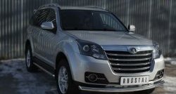 14 799 р. Одинарная защита переднего бампера диаметром 63 мм SLITKOFF  Great Wall Hover H3 (2014-2016)  рестайлинг  с доставкой в г. Кемерово. Увеличить фотографию 4
