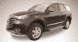 10 699 р. Алюминиевые пороги Slitkoff Luxe Silver  Great Wall Hover H3 (2014-2016)  рестайлинг  с доставкой в г. Кемерово. Увеличить фотографию 2