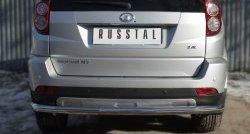 Одинарная защита заднего бампера из трубы с угловатыми сгибами диаметром 63 мм SLITKOFF Great Wall Hover H3 (2014-2016)  рестайлинг