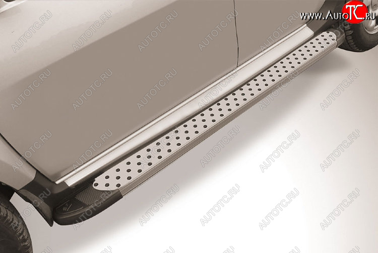 17 399 р. Пороги алюминиевые Slitkoff  Great Wall Hover H3 (2014-2016)  рестайлинг (Standart Silver)  с доставкой в г. Кемерово