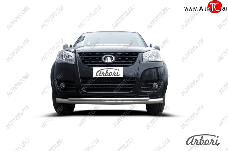 13 499 р. Защита переднего бампера Arbori (нержавейка, 1 труба d76 mm). Great Wall Wingle 5 (2011-2017)  с доставкой в г. Кемерово