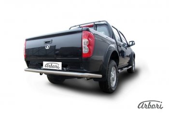 12 149 р. Защита заднего бампера Arbori (длинная, нержавейка, 1 труба d57 mm). Great Wall Wingle 5 (2011-2017)  с доставкой в г. Кемерово. Увеличить фотографию 2