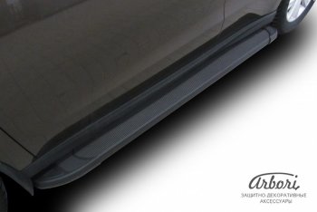 11 609 р. Порожки для ног Arbori Optima Black Haval H2 (2014-2021)  с доставкой в г. Кемерово. Увеличить фотографию 2