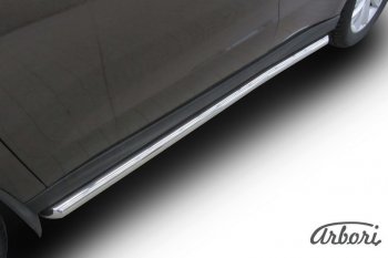 12 869 р. Защита штатных порогов Arbori (нержавейка, d57 mm). Haval H2 (2014-2021)  с доставкой в г. Кемерово. Увеличить фотографию 2