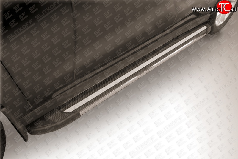 11 299 р. Алюминиевые пороги Slitkoff Luxe Black Haval H2 (2014-2021)  с доставкой в г. Кемерово