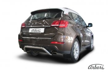 10 772 р. Защита заднего бампера Arbori (скоба, нержавейка, 1 труба d57 mm). Haval H2 (2014-2021)  с доставкой в г. Кемерово. Увеличить фотографию 2
