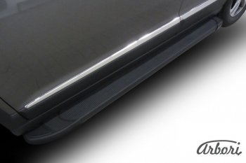 11 609 р. Порожки для ног Arbori Optima Black Haval H6 дорестайлинг (2016-2019)  с доставкой в г. Кемерово. Увеличить фотографию 2