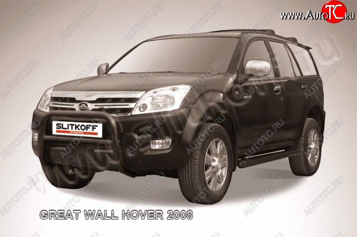 16 899 р. Кенгурятник Slitkoff (низкий, d57)  Great Wall Hover (2010-2014)  1-ый рестайлинг (Цвет: серебристый)  с доставкой в г. Кемерово