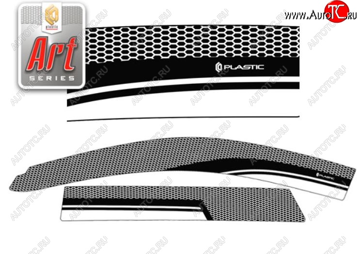 2 559 р. Дефлектора окон CA-Plastic  Great Wall Hover H3 (2010-2014)  дорестайлинг (Серия Art серебро, Без хром.молдинга, Крепление только на скотч)  с доставкой в г. Кемерово