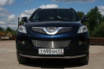 2 474 р. Декоративный элемент воздухозаборника Souz96 (нержавеющая сталь d10, 1 элемент из 8 трубочек)  Great Wall Hover H5 (2010-2017) (Хром)  с доставкой в г. Кемерово. Увеличить фотографию 1