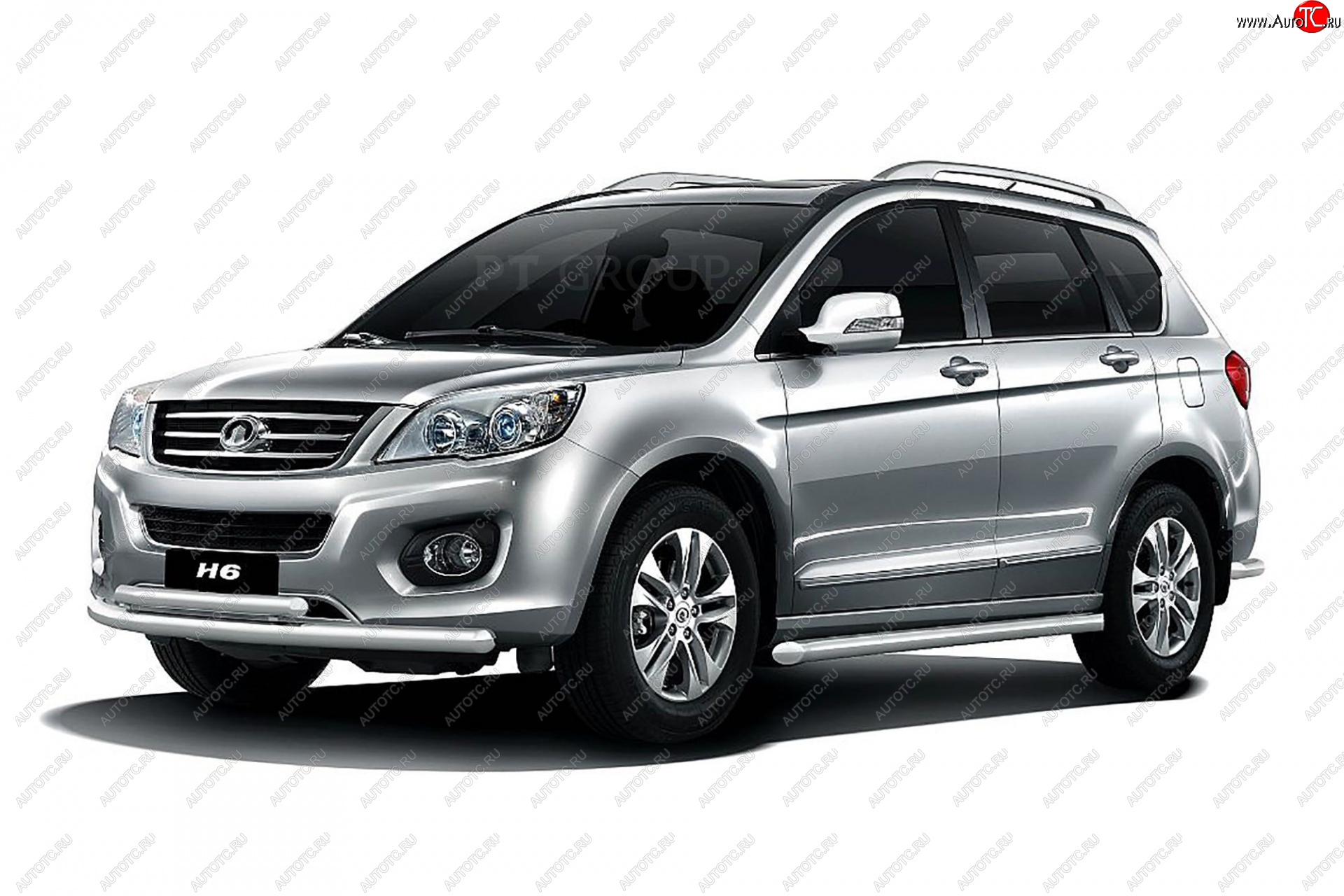 8 899 р. Защита переднего бампера двойная из труб d63/51 мм Petroil Tuning  Great Wall Hover H6 (2012-2016) (Нержавейка)  с доставкой в г. Кемерово