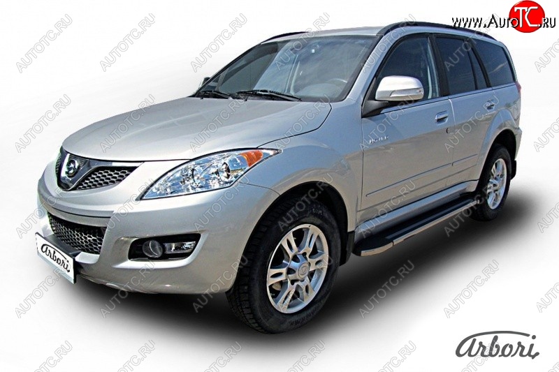 12 509 р. Порожки для ног Arbori Luxe Black  Great Wall Hover H5 (2010-2017)  с доставкой в г. Кемерово