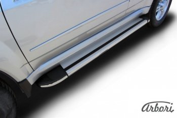 11 789 р. Порожки для ног Arbori Luxe Silver  Great Wall Hover H5 (2010-2017)  с доставкой в г. Кемерово. Увеличить фотографию 2