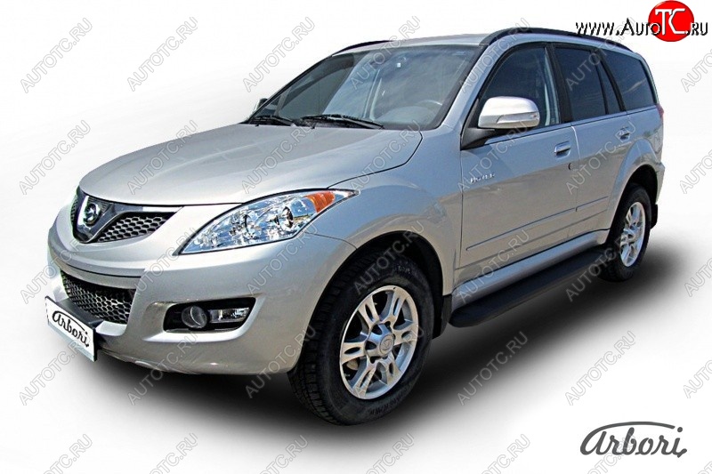11 609 р. Порожки для ног Arbori Optima Black  Great Wall Hover H5 (2010-2017)  с доставкой в г. Кемерово