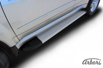 10 979 р. Порожки для ног Arbori Optima Silver Great Wall Hover H5 (2010-2017)  с доставкой в г. Кемерово. Увеличить фотографию 2